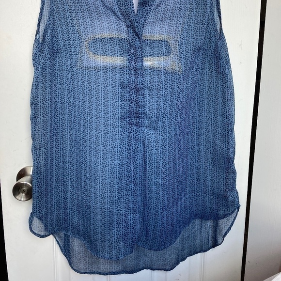 Sears Sheer button down sleeveless top size Large (12-14) - Picture 5 of 5